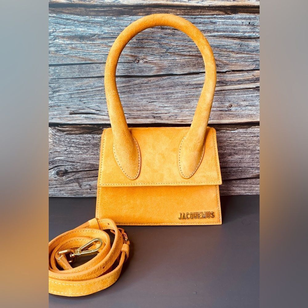 Jacquemus MEDIUM Le Chiquito Moyen  in Orange Suede “Meet Ginger” she’s spicy